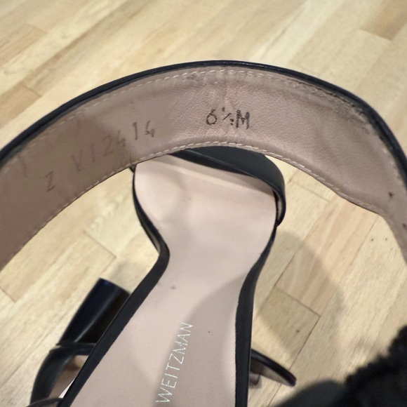 Stuart Weitzman Black Ankle Strap Heels - Picture 7 of 9